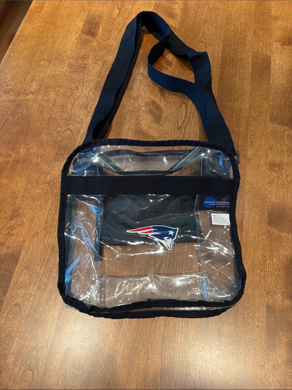 New England Patriots Clear Crossbody Bag - Security Approved.